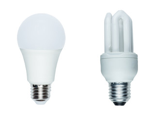 light LED BULB ECO,compact-fluorescent (isolated on white background)