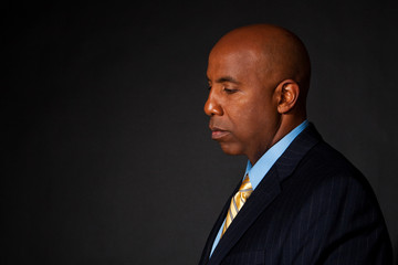 Portrait of an African American businessman.