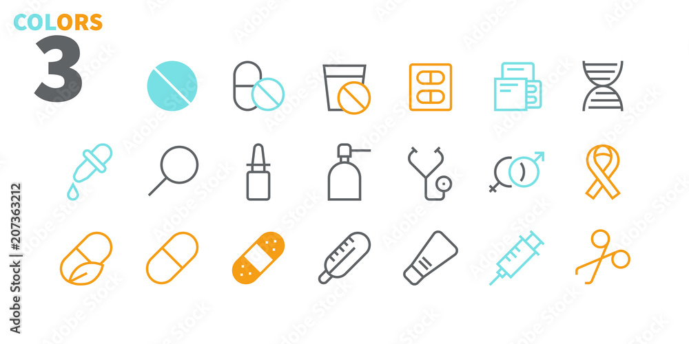 Poster medical ui pixel perfect well-crafted vector thin line icons 48x48 ready for 24x24 grid for web grap