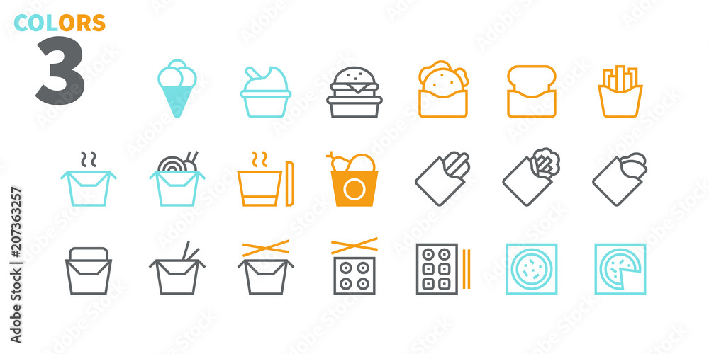 Poster take out ui pixel perfect well-crafted vector thin line icons 48x48 ready for 24x24 grid for web gra