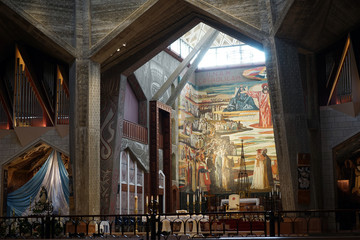 Fototapeta na wymiar Altar in Basilica of the Annunciation