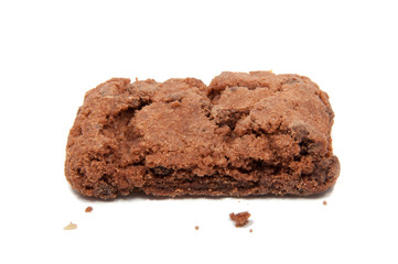 tasty chocolate cookie isolated on the white