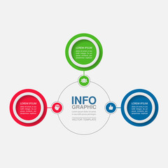 Obraz premium Vector infographic template for diagram, graph, presentation, chart, business concept with 3 options.