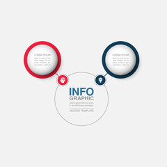 Vector infographic template for diagram, graph, presentation, chart, business concept with 2 options.