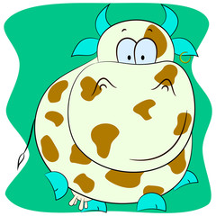 cow cartoon vector illustration