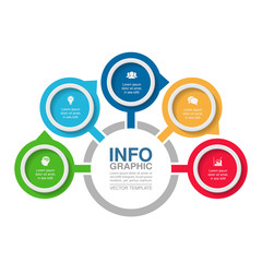 Vector infographic template for diagram, graph, presentation, chart, business concept with 5 options.