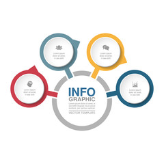 Vector infographic template for diagram, graph, presentation, chart, business concept with 4 options.