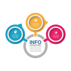 Vector infographic template for diagram, graph, presentation, chart, business concept with 3 options.