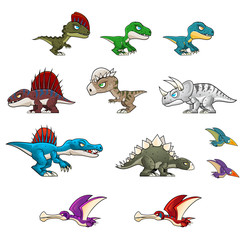 Collection of various dinosaur illustration © pzUH