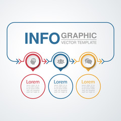 Vector infographic template for diagram, graph, presentation, chart, business concept with 3 options.