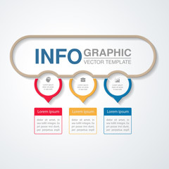 Vector infographic template for diagram, graph, presentation, chart, business concept with 3 options.