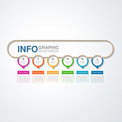 Vector infographic template for diagram, graph, presentation, chart, business concept with 6 options.