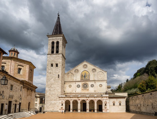 Fototapeta na wymiar Maria Assunta cathedral in Spoleto, Umbria