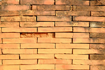 Old orange brick walls and decay.