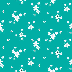 Fashionable pattern in small flowers. Floral seamless background for textiles, fabrics, covers, wallpapers, print, gift wrapping and scrapbooking. Raster copy.