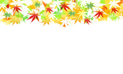 秋のカラフルな紅葉風景（背景画）
