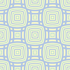 Geometric seamless pattern. Beige background with blue and green elements