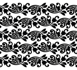 Seamless vector border for lace