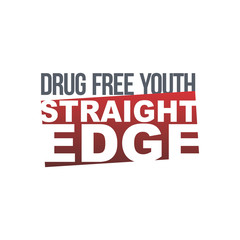 straight edge badge label campaign