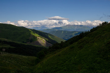 Majestic mountain landscapes of the Caucasian reserve