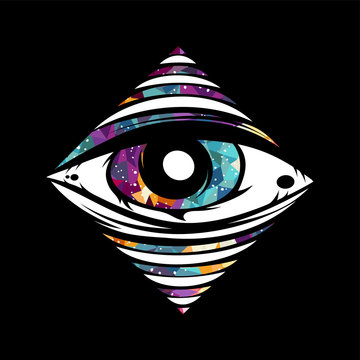 all seeing eye theme logo template