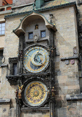 Prague Ancient astronomical clock one of the major monuments of