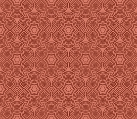 creative geometric ornament on color background. Seamless vector illustration. For interior design, wallpaper, invitation