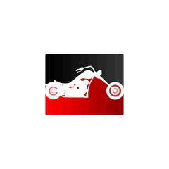 custom chopper motorcycle theme vector art logo