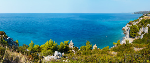 Summer sea coast (Halkidiki, Greece).
