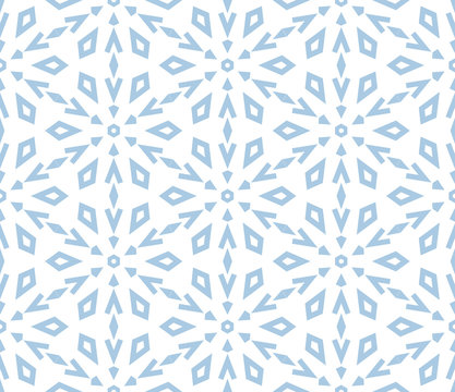 Abstract geometric pattern with lines, snowflakes. A seamless