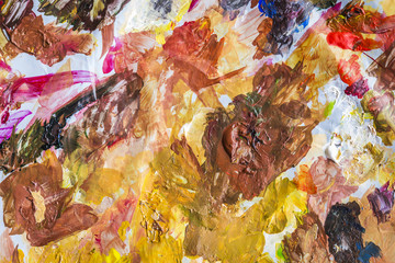 Abstract acrylic paint palette of colorful, mix color, background,vector illustration,a mixture of...