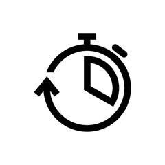 Stopwatch icon - thin line