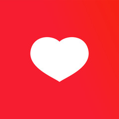 White heart of love illustration