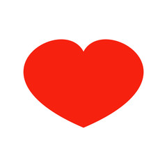 Commom red heart shaped icon
