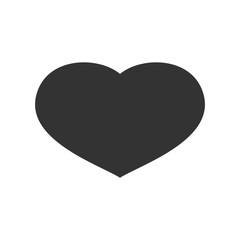 Commom black heart shaped icon