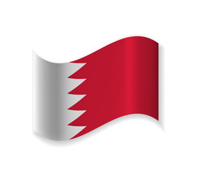 Official Flag Of Bahrain. Country in Asia. Vector illustration of a state symbol.
