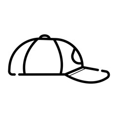 Baseball hat sketch icon