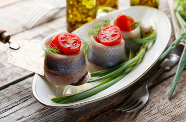 Fillet of Atlantic Herring in oil.