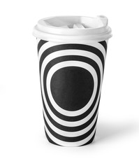 Paper cup isolated on white