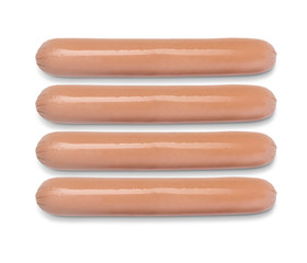 raw sausages  isolated