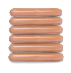 raw sausages  isolated