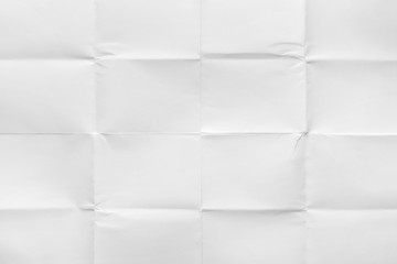 Empty sheet folded in sixteen, white glossy paper