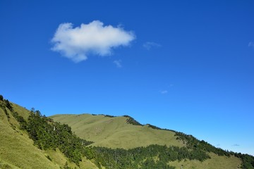 Fototapeta premium Mountains and clouds,Hehuan Mountain,Taiwan.