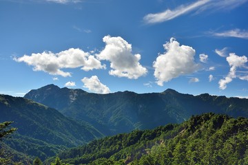 Mountains and clouds,Hehuan Mountain,Taiwan.