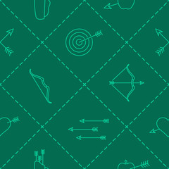 Seamless pattern with archery for your design