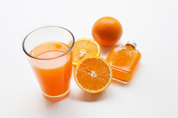  Orange juice ion white background. 