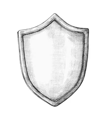Foto op Plexiglas Hand-drawn gray shield illustration © Rawpixel.com