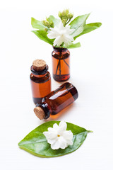 Essential oil with jasmine  flower.