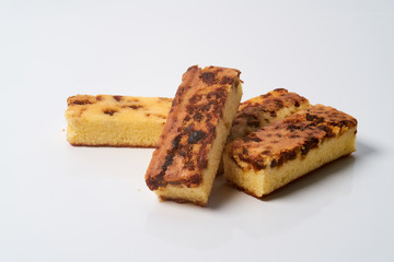 longan cake on white background