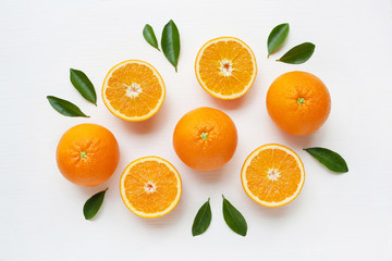 Fototapeta na wymiar Fresh orange citrus fruit isolated.